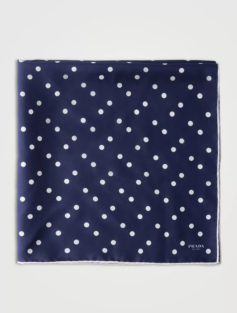 Printed Silk Twill Scarf 65x65