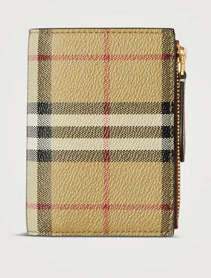 Small Check Bifold Wallet