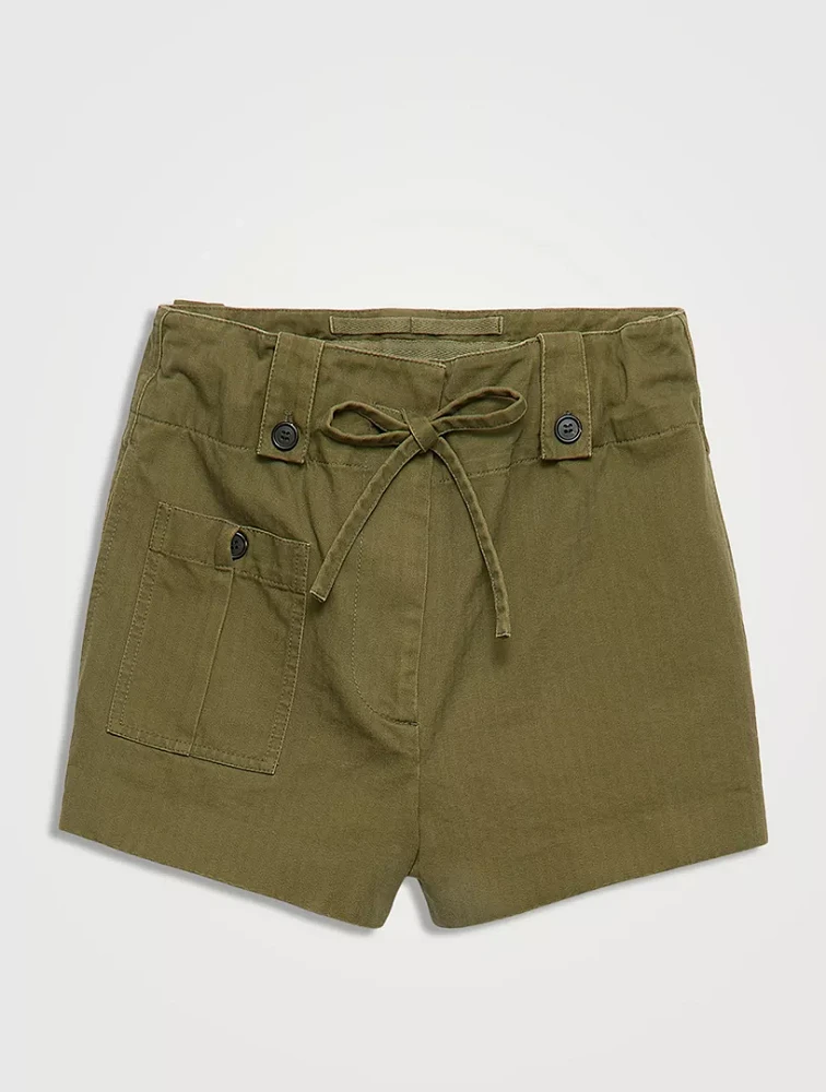 Washed Chevron Shorts