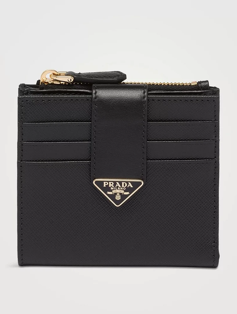 Small Saffiano And Smooth Leather Wallet