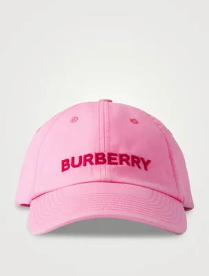 Embroidered Logo Cotton Gabardine Baseball Cap