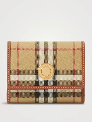 Small Check Folding Wallet