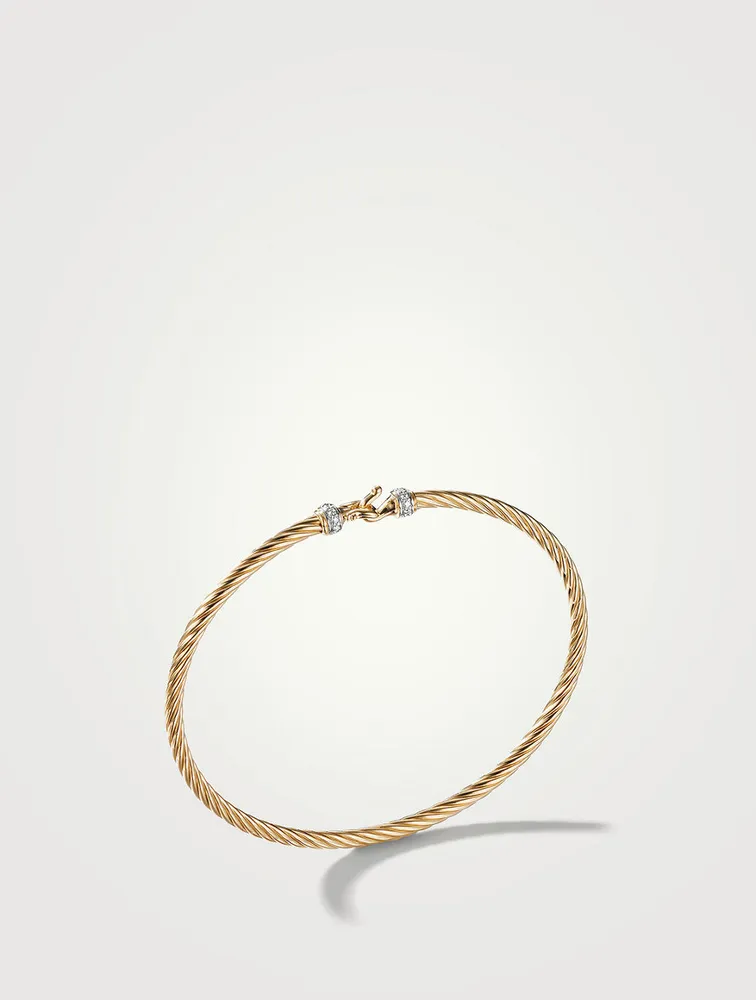 Buckle Bracelet 18k Yellow Gold With Pavé Diamonds