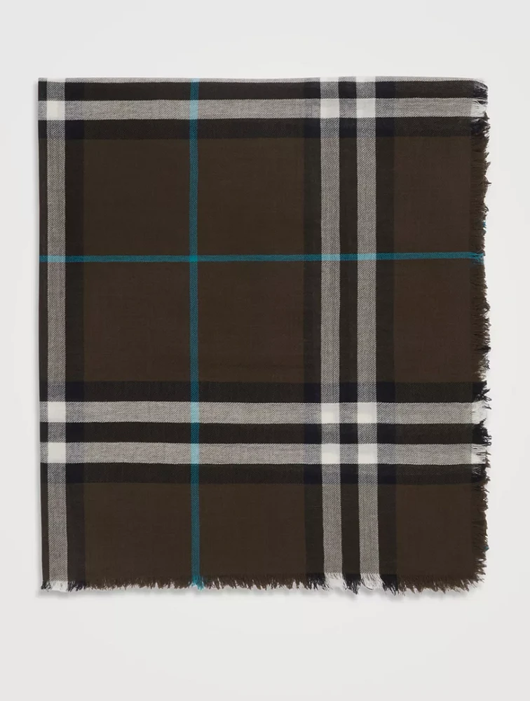Check Wool Scarf