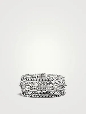 Multi Row Chain Bracelet Sterling Silver