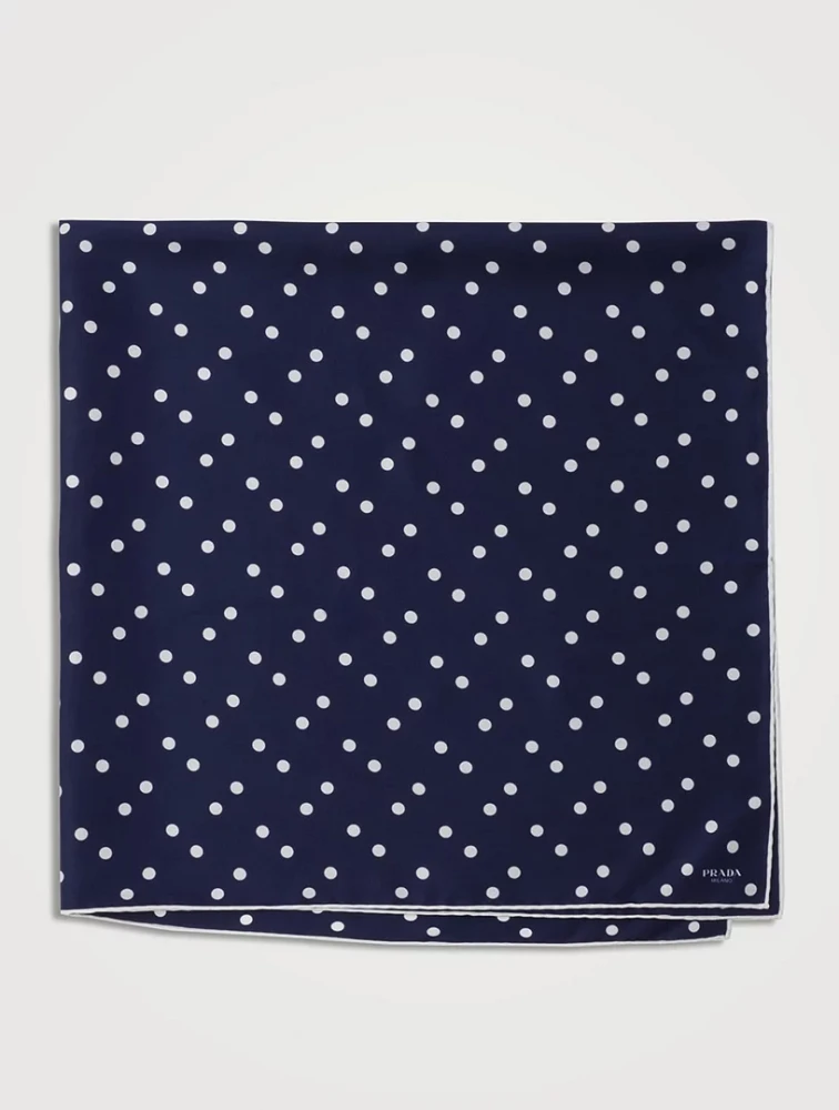 Printed Silk Twill Scarf 90x90