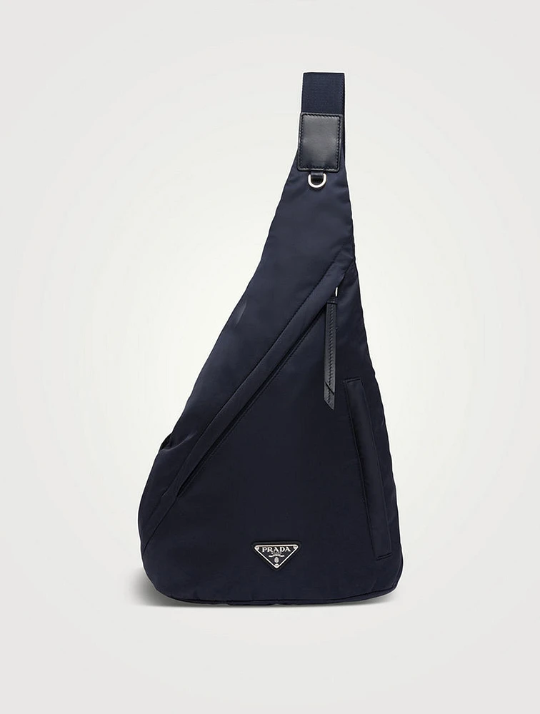 Re-nylon And Leather Backpack