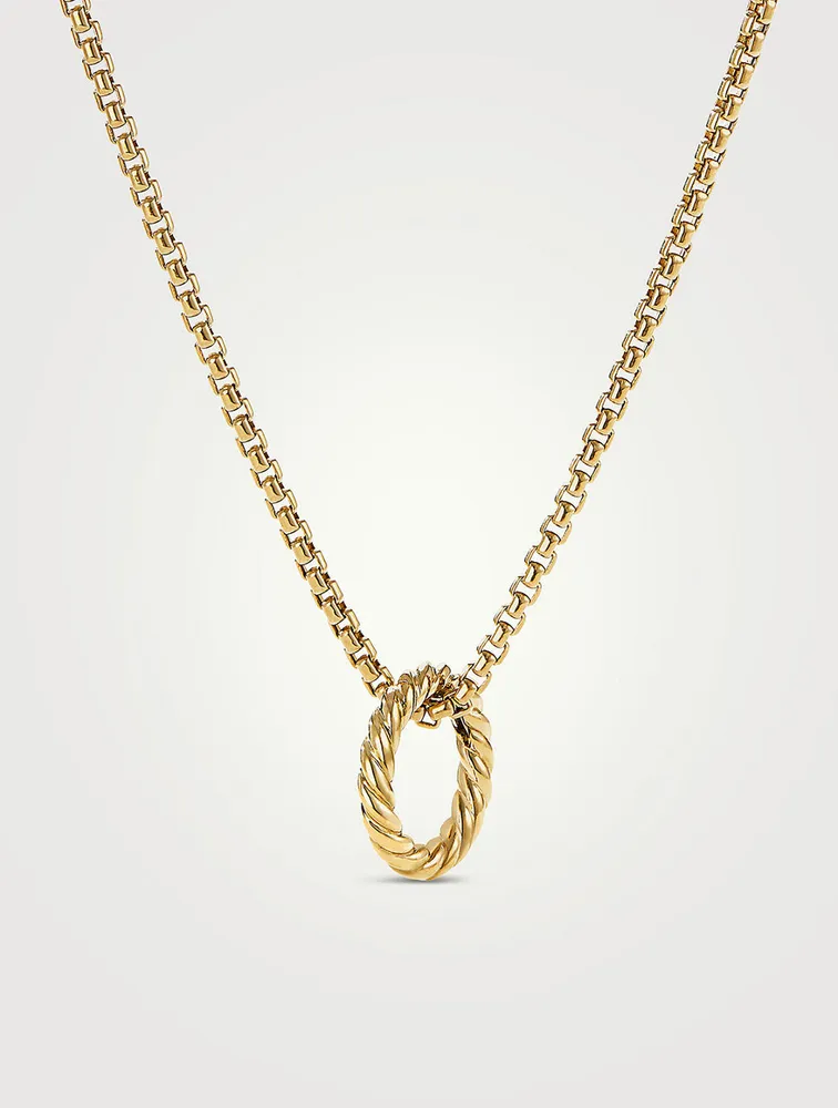 Cable Amulet Holder In 18k Yellow Gold