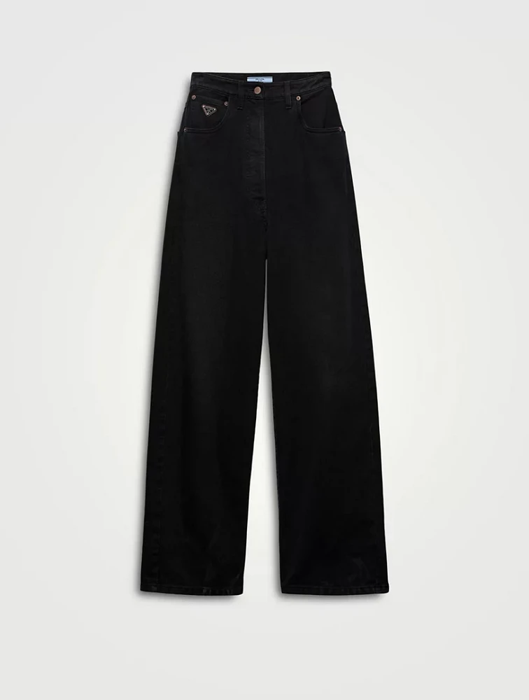 Wide-leg Denim Jeans