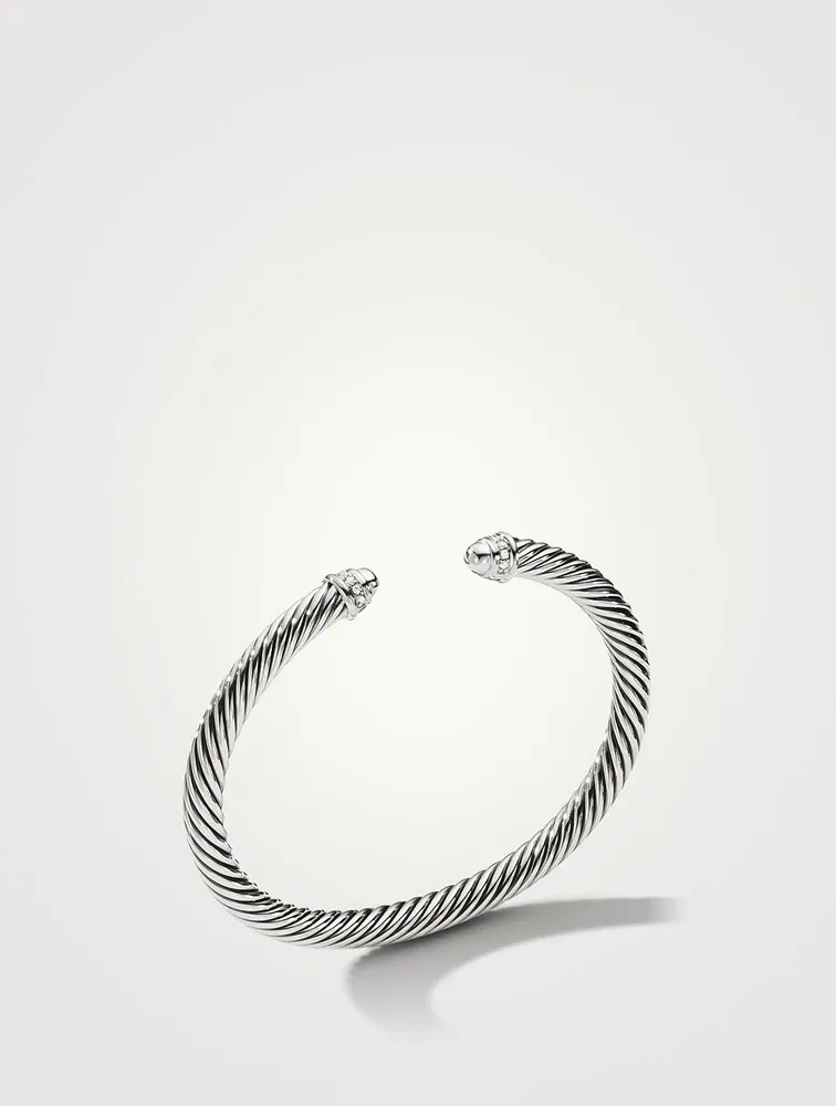 Cable Classics Bracelet Sterling Silver With Pavé Diamonds