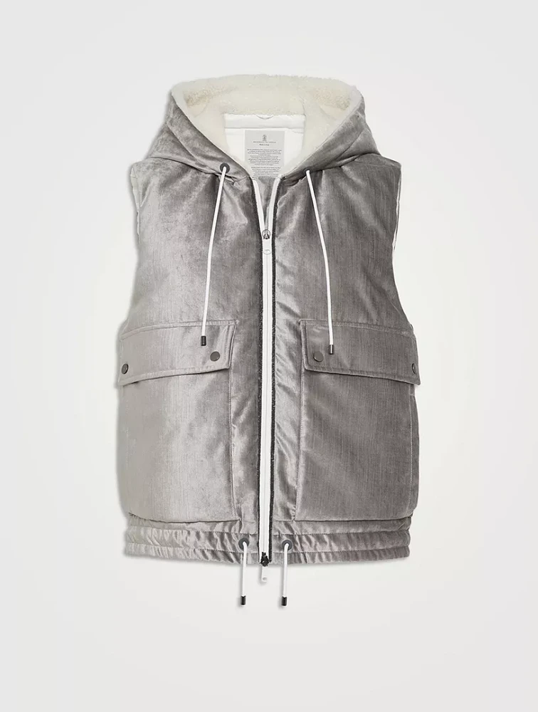 Down Vest With Monili