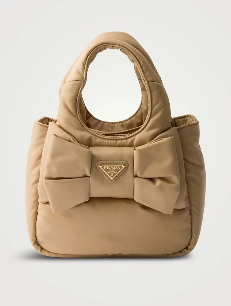 Padded Re-nylon Mini-bag With Bow
