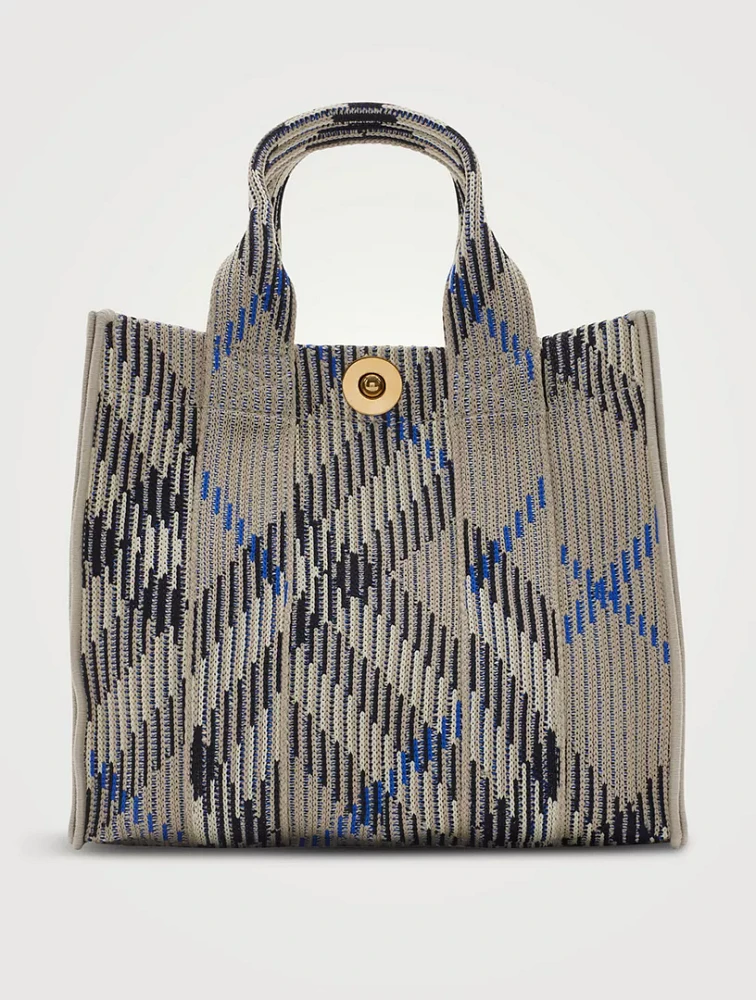 Mini Check Knitted Tote