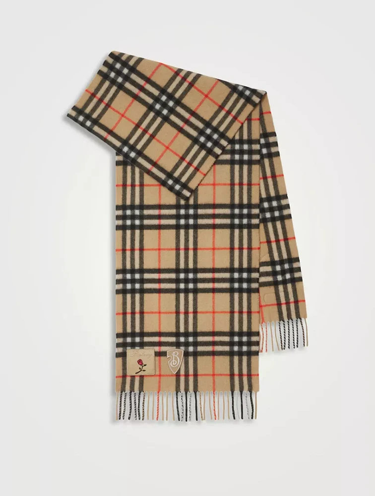 Badge Check Cashmere Scarf