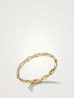 Stax Chain Link Bracelet 18k Yellow Gold With Pavé Diamonds