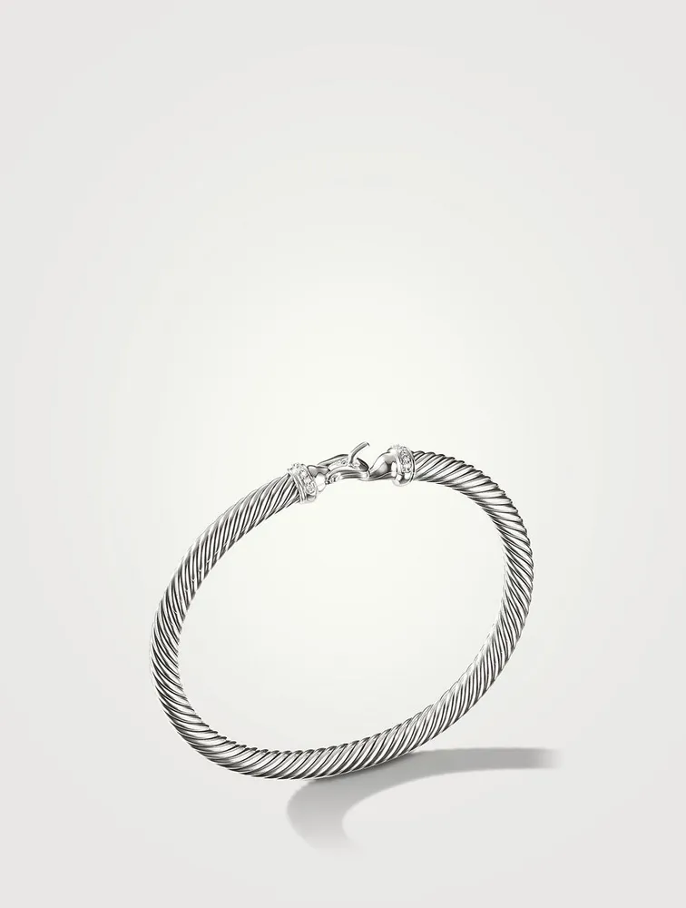 Buckle Bracelet Sterling Silver With Pavé Diamonds