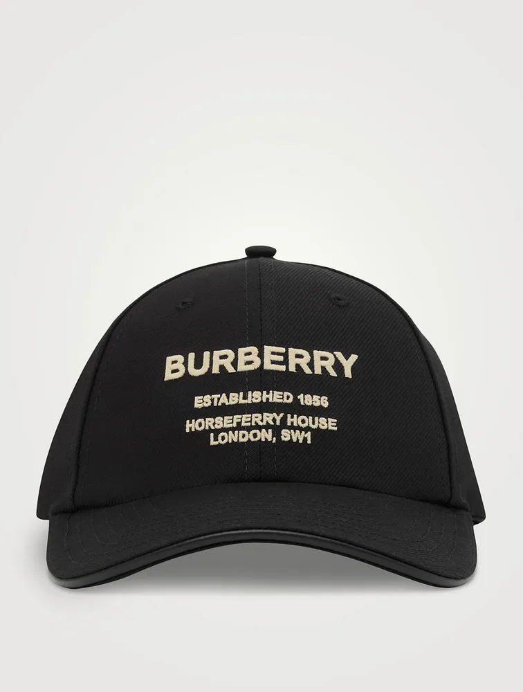 Horseferry Motif Cotton Twill Baseball Cap