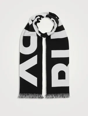 Logo Wool Jacquard Scarf