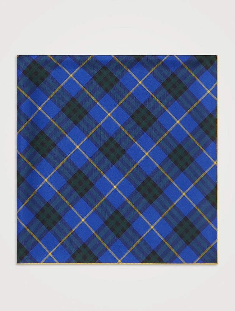 Check Silk Scarf