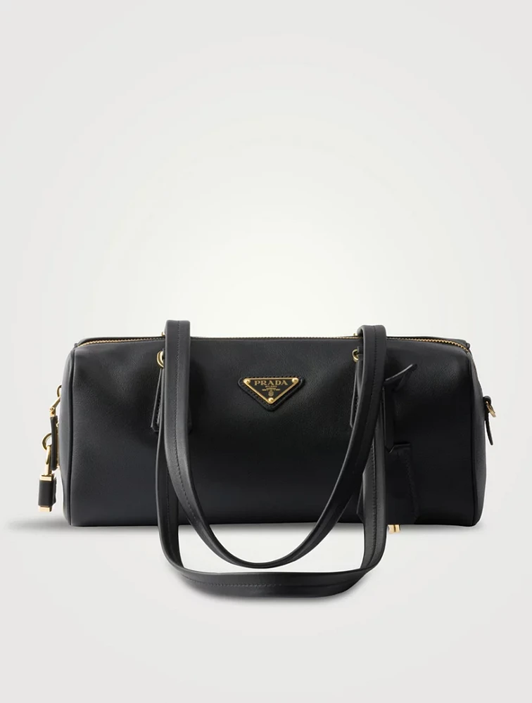 Medium Leather Top-handle Bag With Padlock