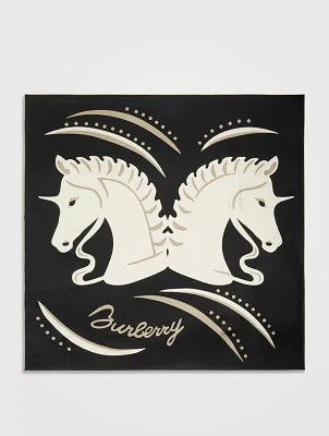 Mirrored Horse Silk Scarf