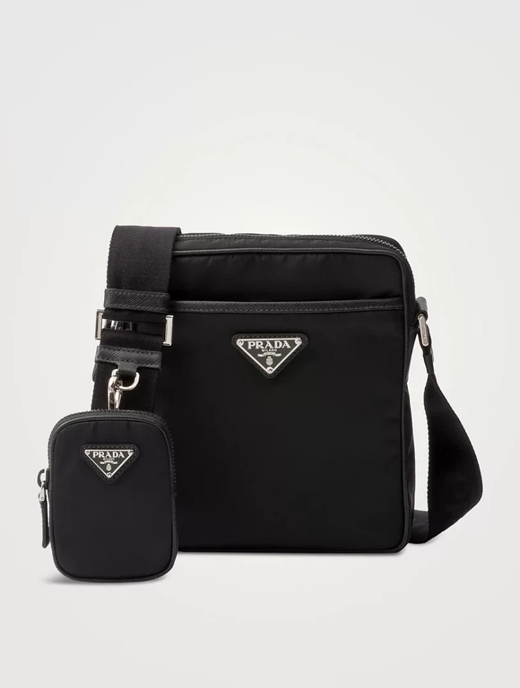 Re-nylon And Saffiano Shoulder Bag