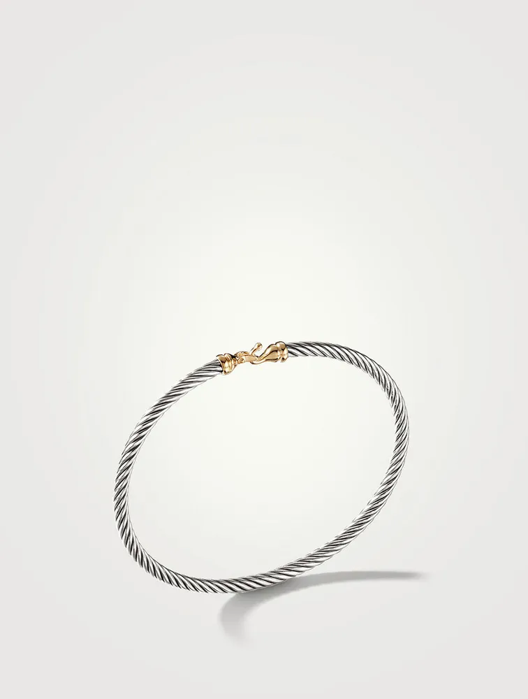 Buckle Bracelet Sterling Silver With 18k Yellow Gold