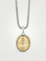 Petrvs® Scarab Amulet In Sterling Silver With 18k Yellow Gold