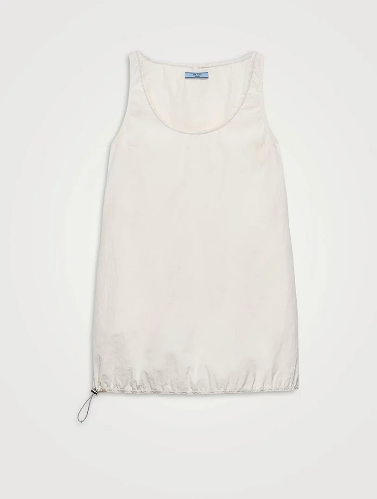 Sleeveless Technical Pongé Mini-dress