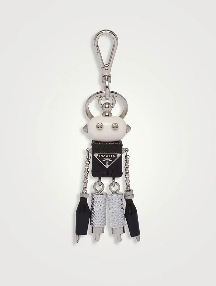 Saffiano Leather Robot Bag Charm