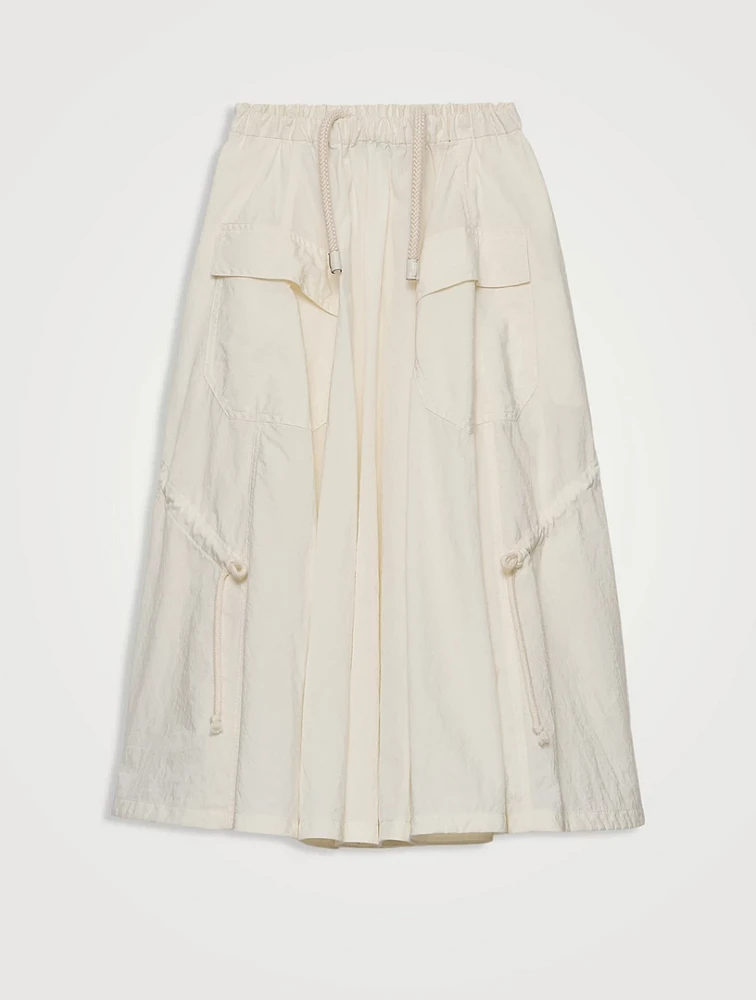 Technical Pongé Skirt
