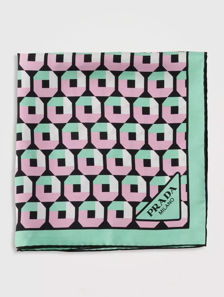 Printed Silk Twill Scarf