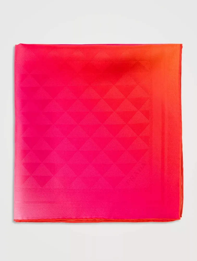 Printed Silk Twill Scarf 55x55