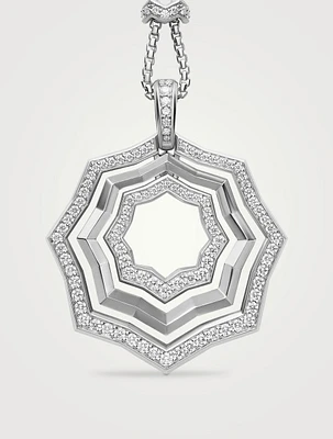 Zig Zag Stax™ Pendant Necklace In Sterling Silver With Diamonds
