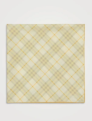 Check Silk Scarf