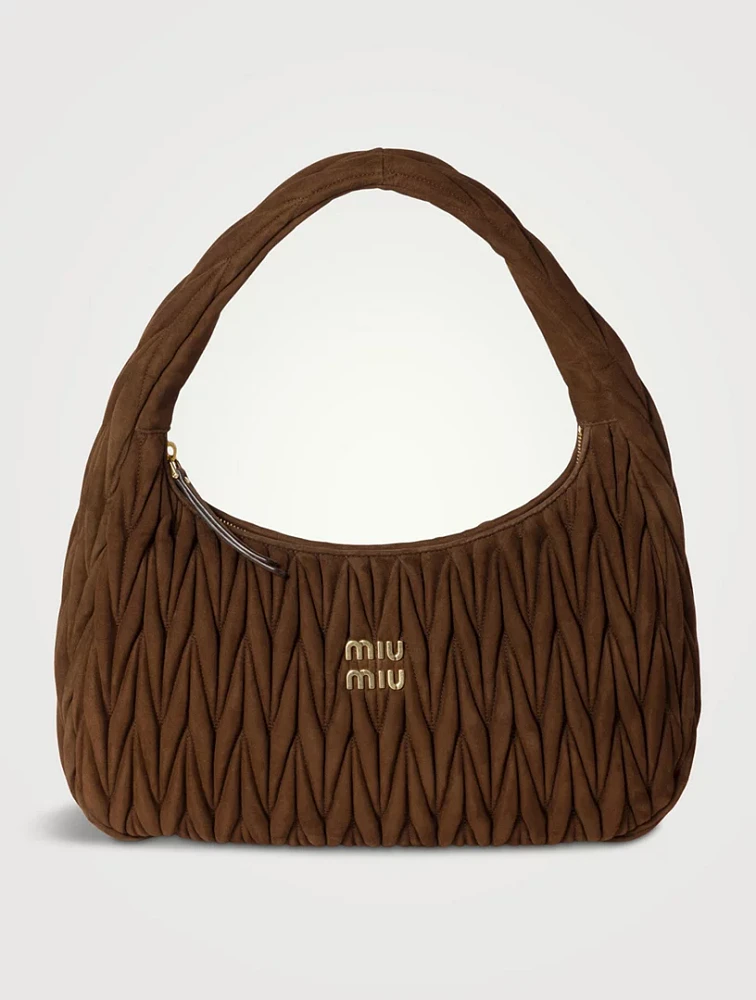 Wander Matelassé Suede Bag