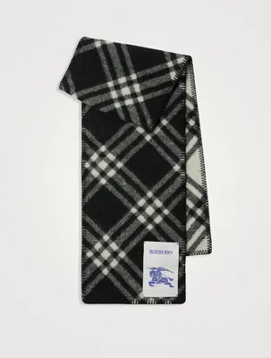 Check Wool Scarf