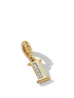 Pavé I Initial Pendant In 18k Yellow Gold With Diamonds