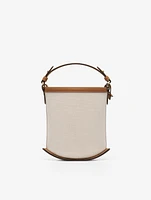 Pin Mini Bucket Canvas Calf Trim