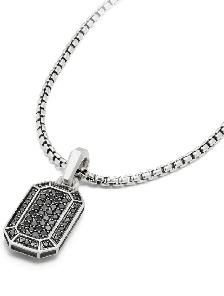 Streamline® Pavé Amulet In Sterling Silver With Black Diamonds