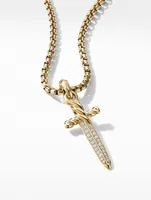 Petrvs® Dagger Amulet In 18k Yellow Gold With Pavé Diamonds