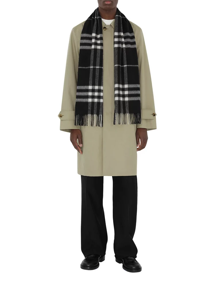 Check Cashmere Scarf