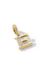 Pavé E Initial Pendant In 18k Yellow Gold With Diamonds
