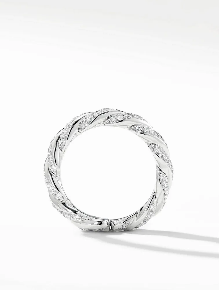 Pavéflex Band Ring 18k White Gold With Diamonds