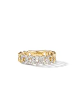 Belmont® Curb Link Band Ring 18k Yellow Gold With Pavé Diamonds