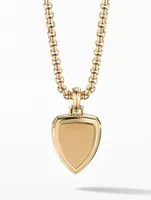 St. Michael Amulet In 18k Yellow Gold With Pavé Diamonds