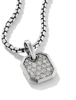 Roman Amulet In 18k White Gold With Pavé Diamonds