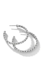 Pavéflex Hoop Earrings In 18k White Gold With Diamonds
