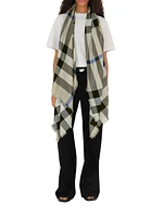 Check Cashmere Silk Scarf
