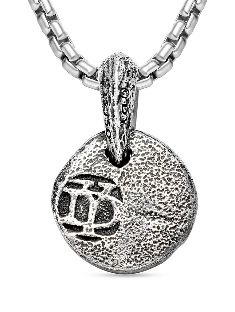 Shipwreck Coin Amulet In Sterling Silver With 18k Yellow Gold, 10.5mm